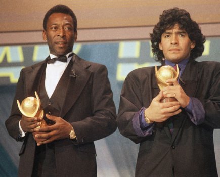 Diego Maradona and Pele