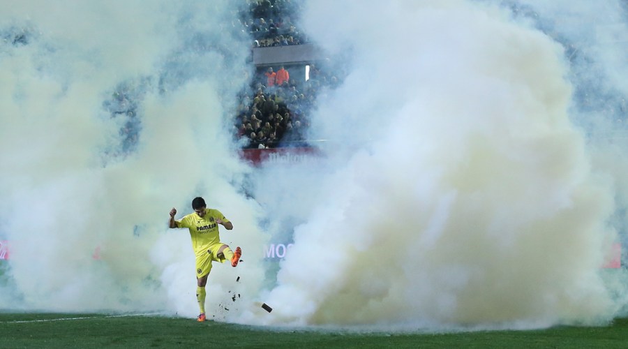 Villarreal smoke bomb