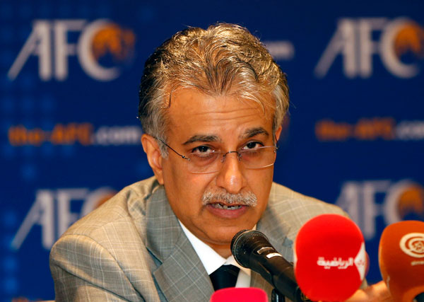 President of Asian Football Confederation Sheikh Salman Bin Ibrahim Al Khalifa