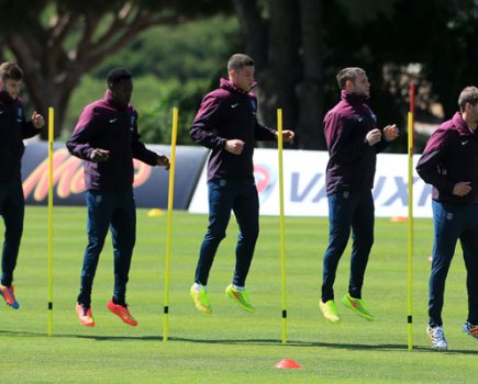 England players training