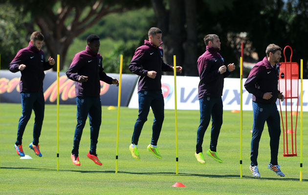 England players training