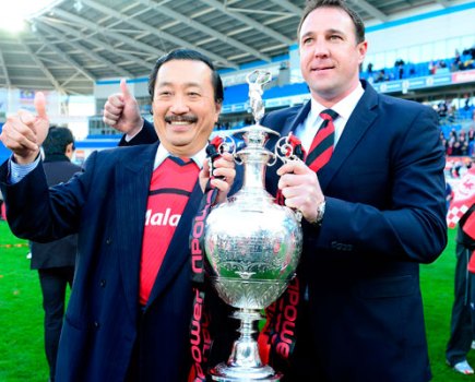 Vincent Tan and Malkey Mackay Cardiff City
