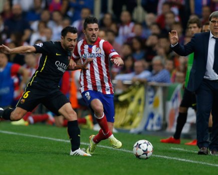 Xavi Barcelona David Villa Atletico Madrid.