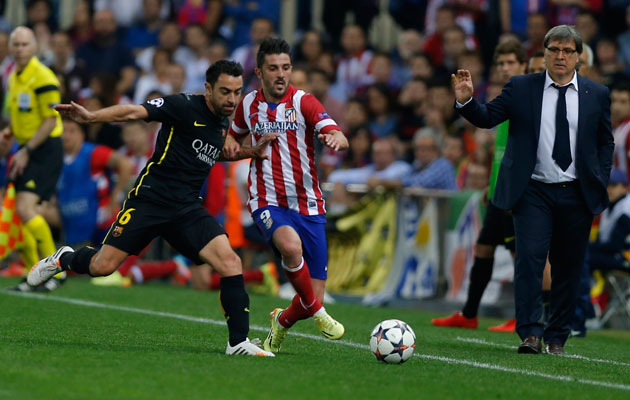 Xavi Barcelona David Villa Atletico Madrid.