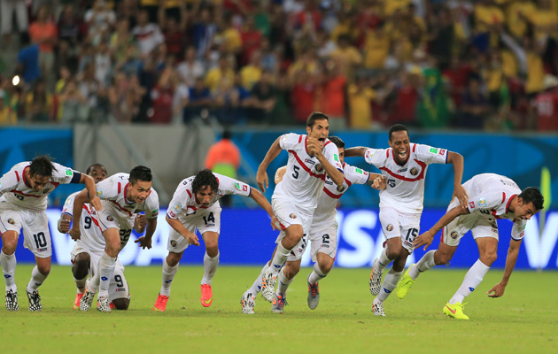 Costa Rica celebrate penalty shootout win over Greece
