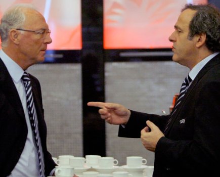 Franz Beckenbauer and Michel Platini