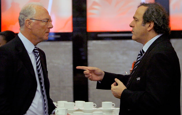 Franz Beckenbauer and Michel Platini