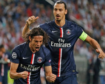 Edinson Cavani Zlatan Ibrahimovic