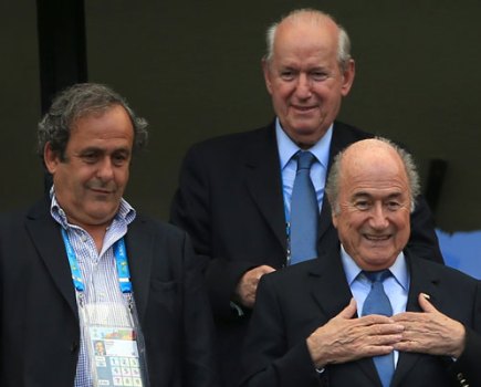 UEFA president Michel Platini and FIFA president Sepp Blatter