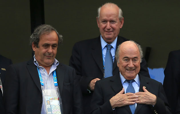 UEFA president Michel Platini and FIFA president Sepp Blatter