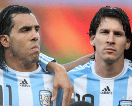 Carlos Tevez Lionel Messi