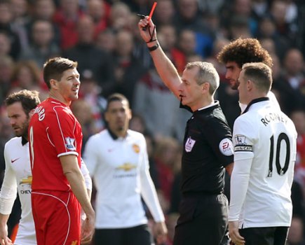 Steven Gerrard red card