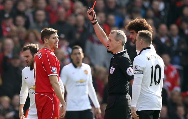 Steven Gerrard red card