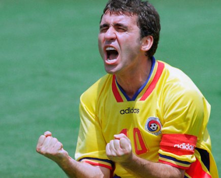 Romanian midfielder Gheorghe Hagi