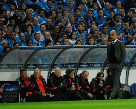 Pep Guardiola Bayern bench