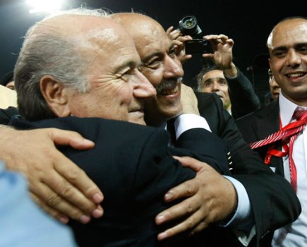 Jibril Rajoub Sepp Blatter