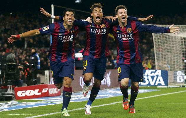 Barcelona MSN Suarez, Neymar, Messi