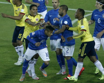 Neymar red card Colombia