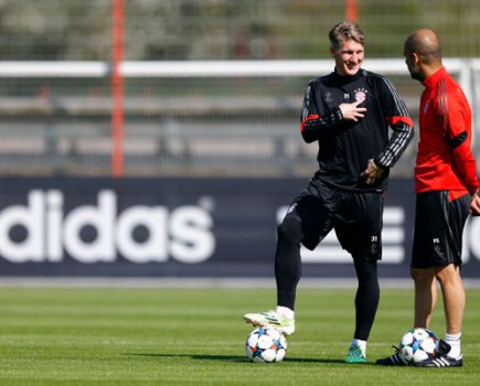 Bastian Schweinsteiger and Pep Guardiola