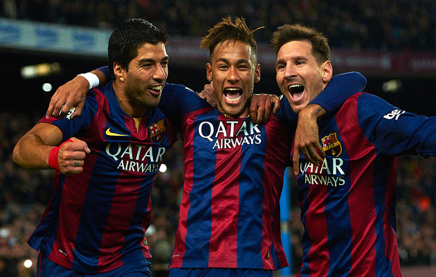 Suarez, Neymar and Messi