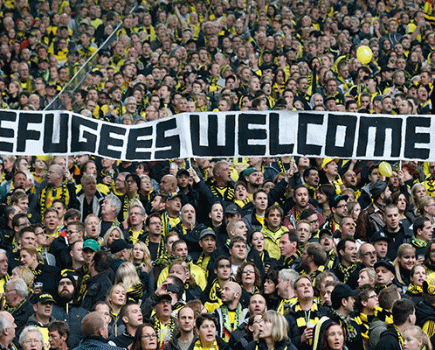Germany fans refugees welcome