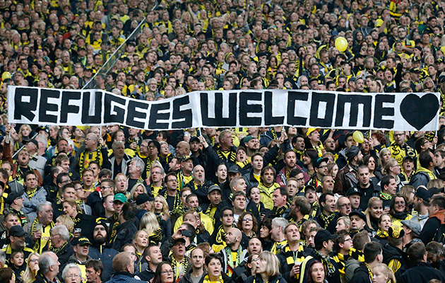 Germany fans refugees welcome