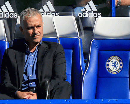 Jose Mourinho on the bench