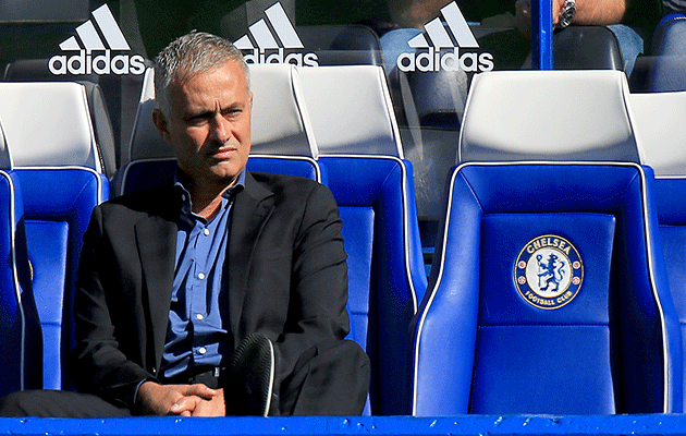 Jose Mourinho on the bench