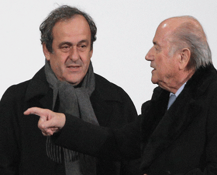 Michel Platini Sepp Blatter