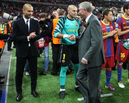 Sir Alex Ferguson and Pep Guardiola