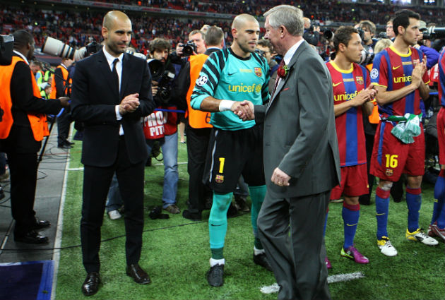 Sir Alex Ferguson and Pep Guardiola