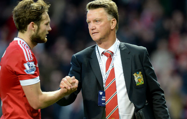 Daley Blind and Louis van Gaal