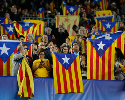 Catalan flag Estelada Barcelona