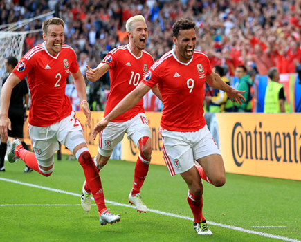 Wales celebrate