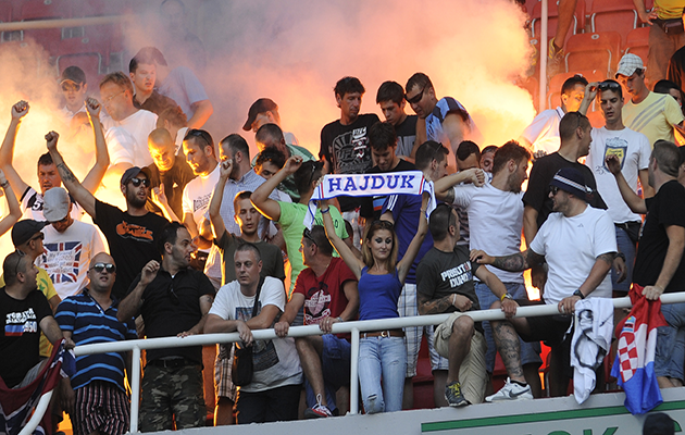 Hajduk Split fans referee Croatia