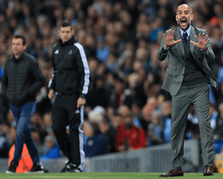 Pep Guardiola Manchester City vs Barcelona