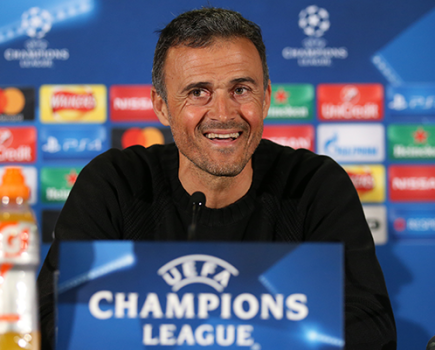 Barcelona coach Luis Enrique Messi Man City