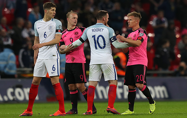 John Stones Wayne Rooney England v Scotland