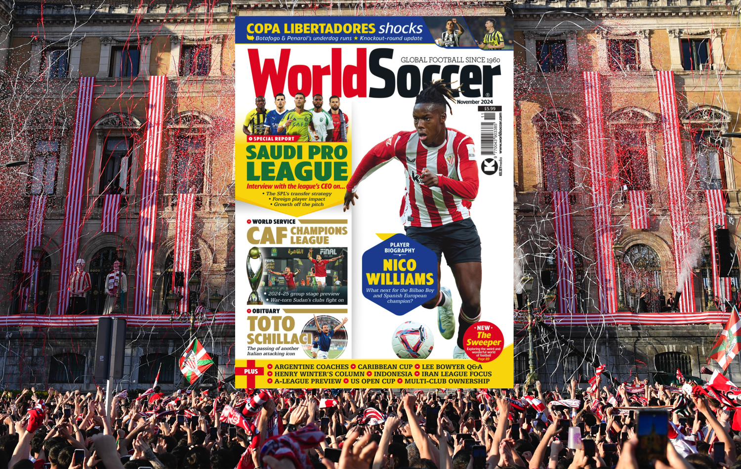 発売中: ワールドサッカー 2024 年 11 月号